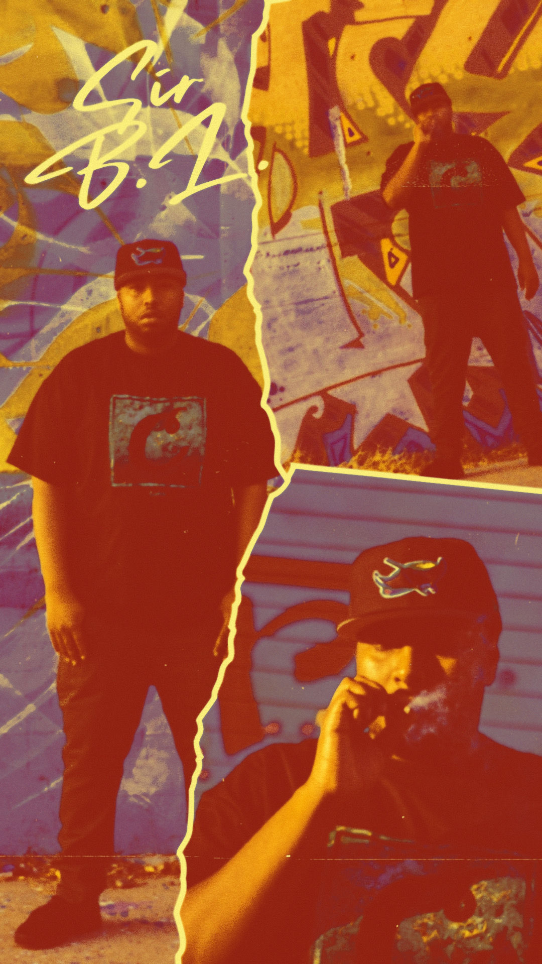 Sir B.L. Big Green Phone Wallpaper (Orange Lava)