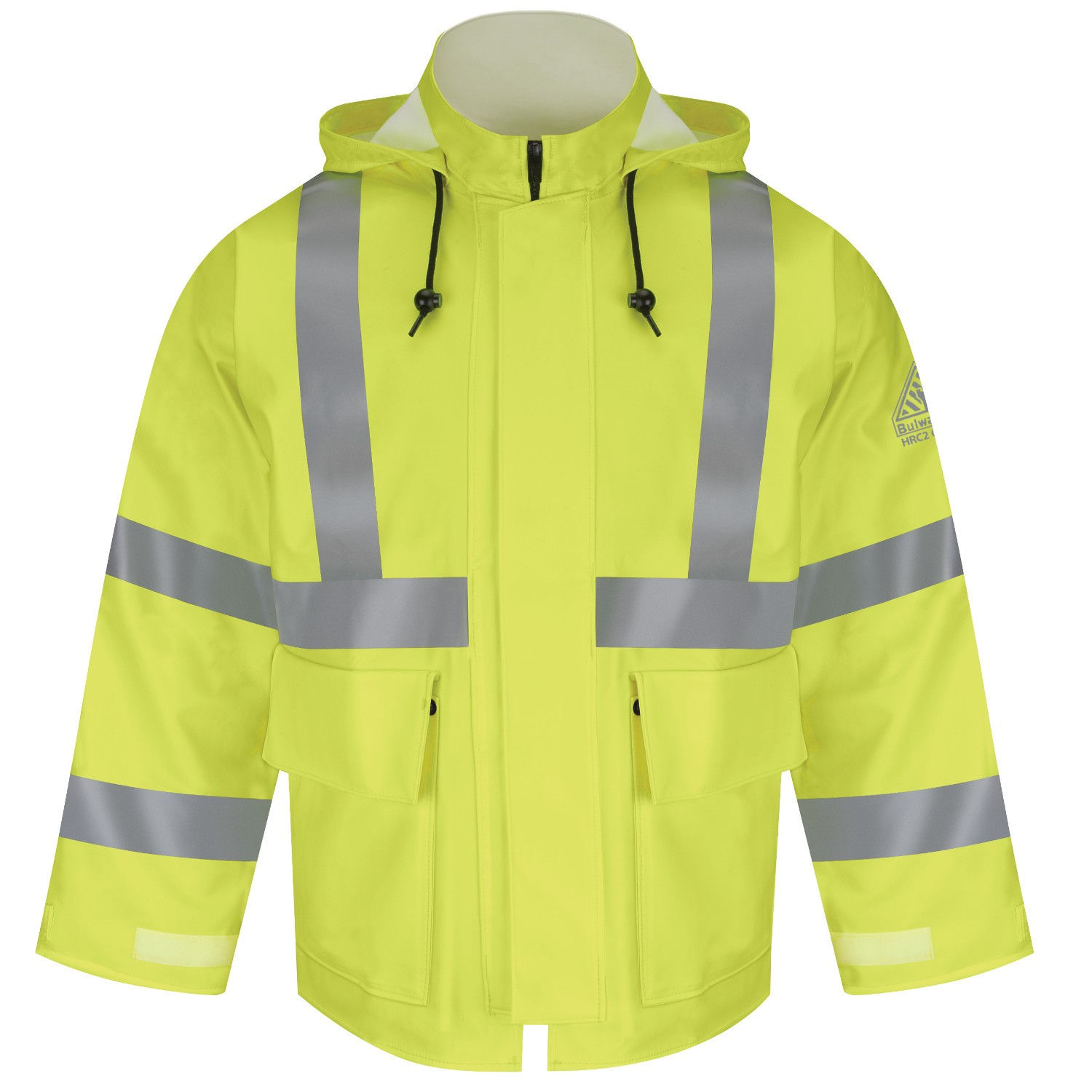 Men's FR Hi-Visibility Rain Jacket with Hood