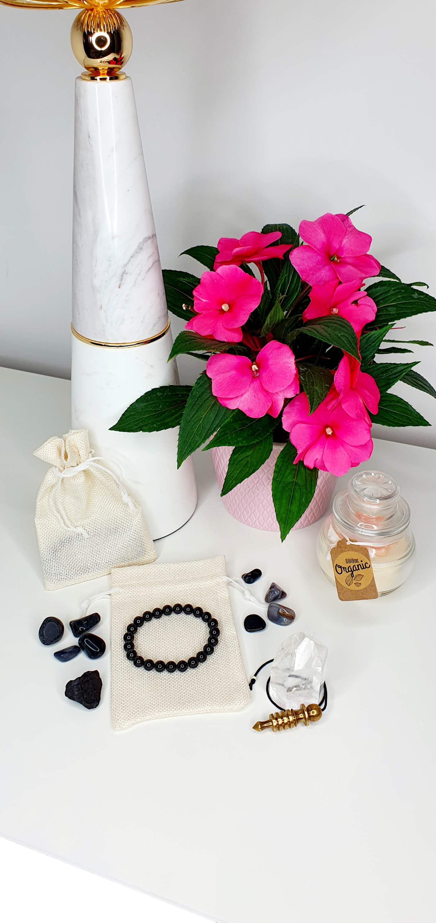 Kobieta Bransoletka z czarnego turmalinu / Female Black Tourmaline Bracelet