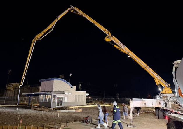 Early morning concrete pour