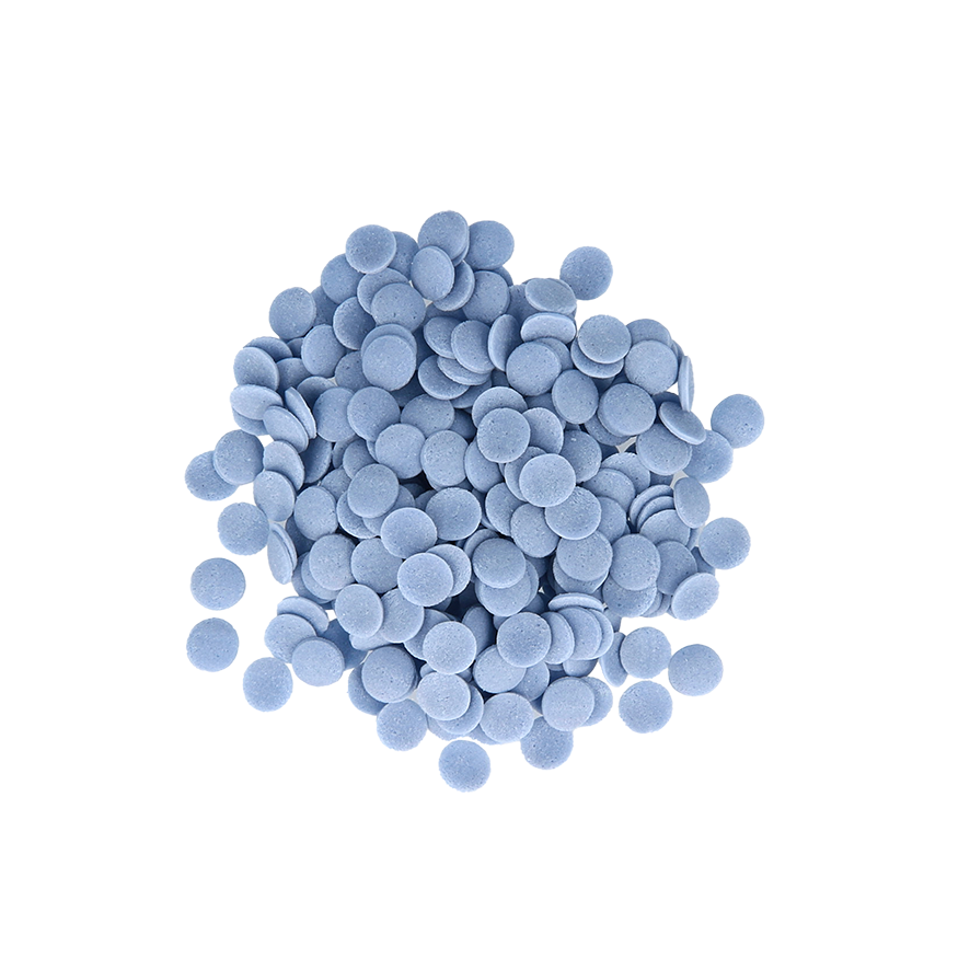 Pastellblaue Zuckerdekorpunkte