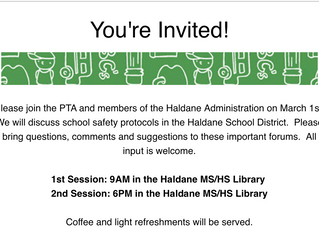 Haldane PTA to Host "Safety Discussion Coffees"