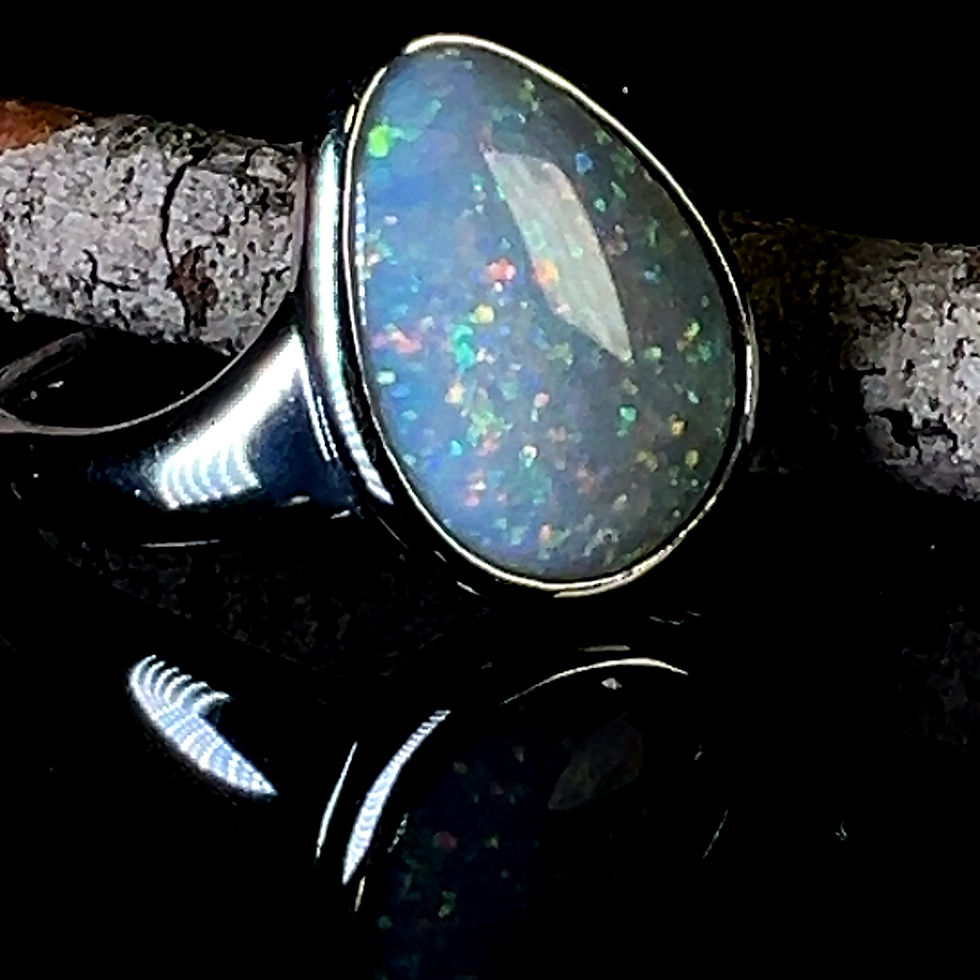 Miniaturbild: Sterling Silver Solid Opal Ring