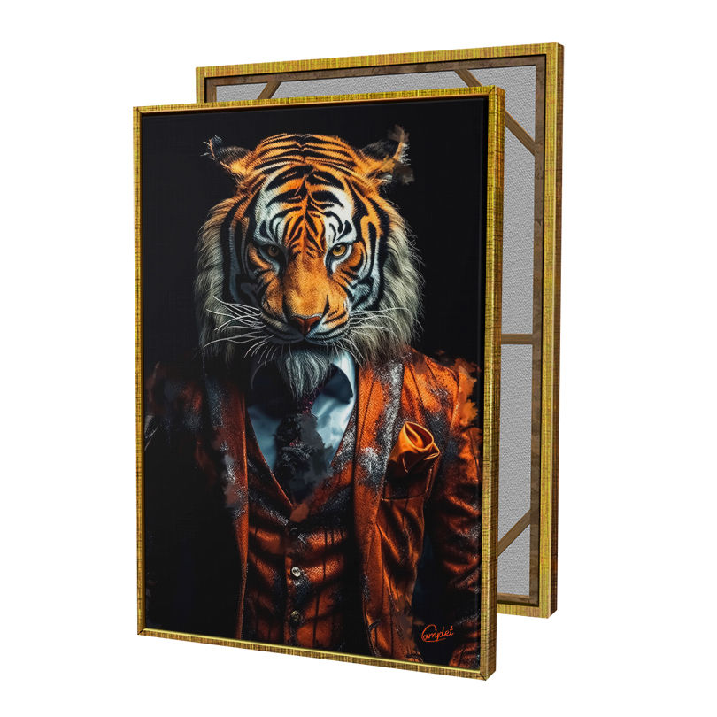 Miniatura: Quadro Tigre de Terno Elegante