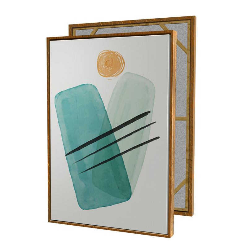 Miniatura: Quadro Abstrato Formas Tons Royal