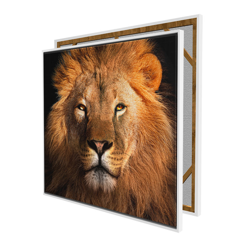 Miniatura: Quadro Leão Majestoso de Olhos Claros