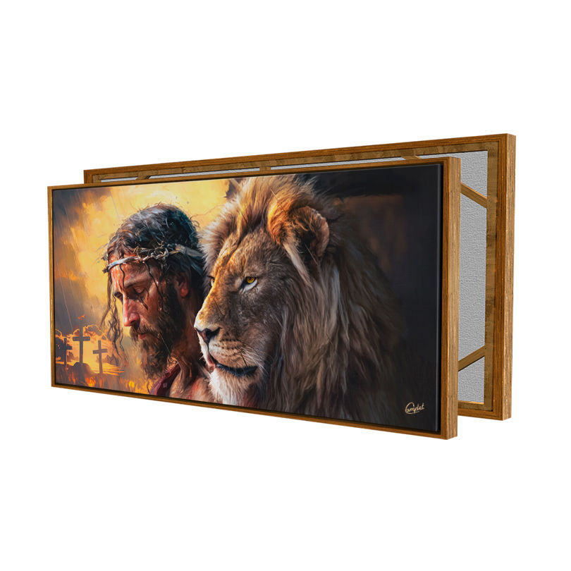 Miniatura: Quadro Jesus o Leão da Salvação Panorâmico