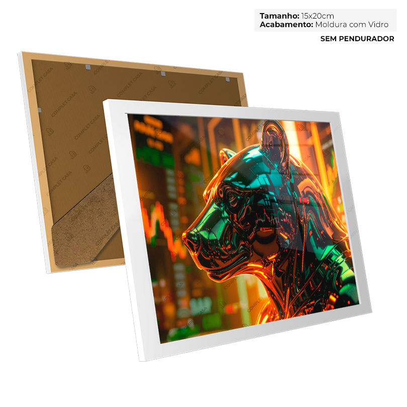 Miniatura: Quadro Urso Poderoso Gráficos de Ações Investimento Mercado de Ações