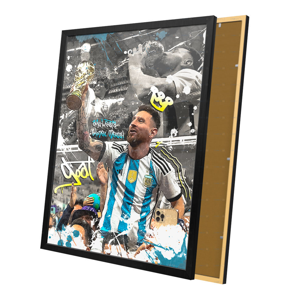 Quadro Messi Goat Copa do mundo