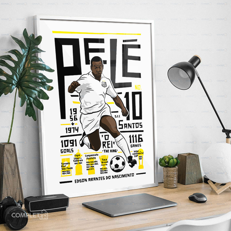 Miniatura: Quadro Desenho Camisa 10 Pele
