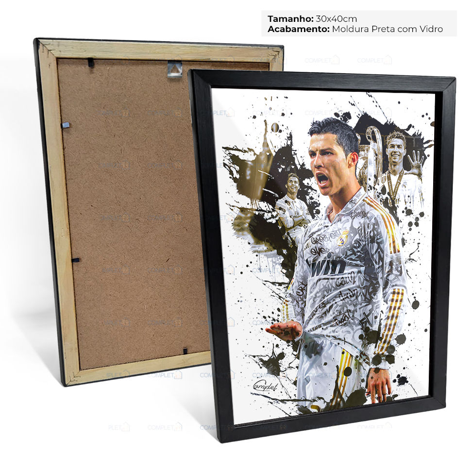 Miniatura: Quadro Rei da Champions Cristiano Ronaldo