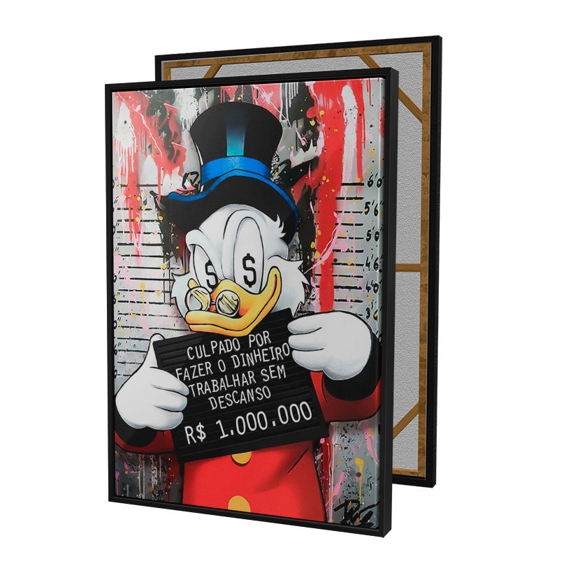 Quadro Culpado Por Fazer O Dinheiro Trabalhar Sem Descanso Tio Patinhas