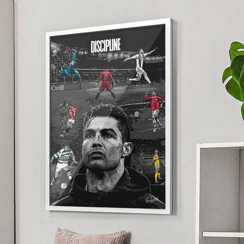 Miniatura: Quadro Motivacional Cristiano Ronaldo Disciplina Carreira