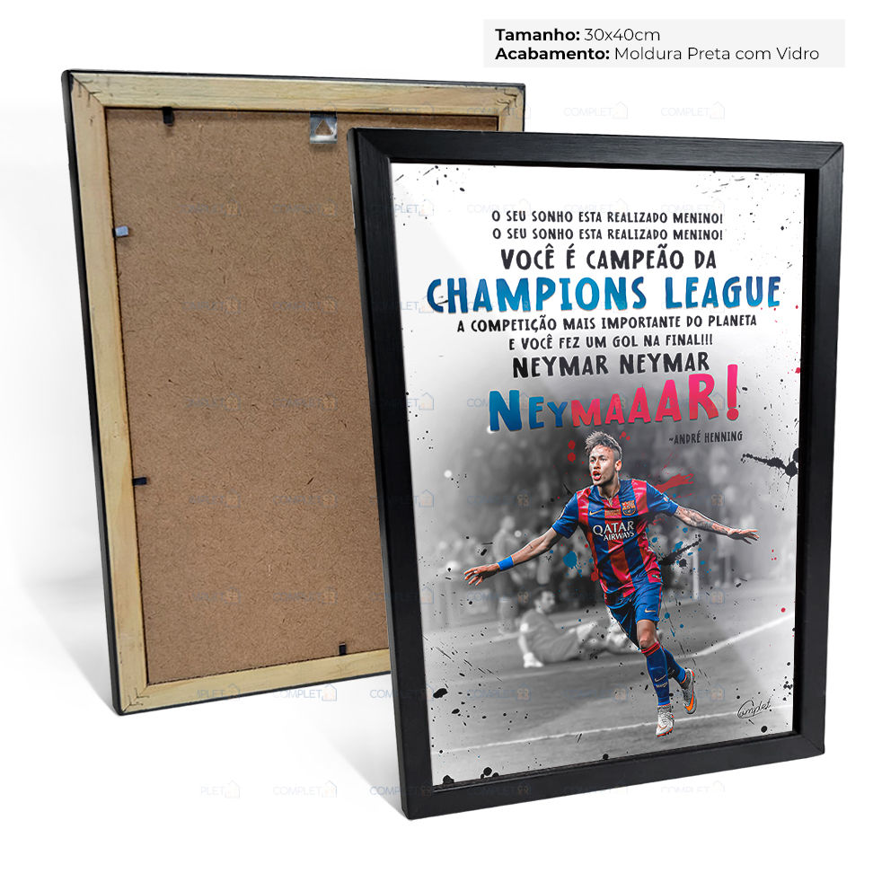Miniatura: Quadro Neymar Sonho Realizado Narração Histórica