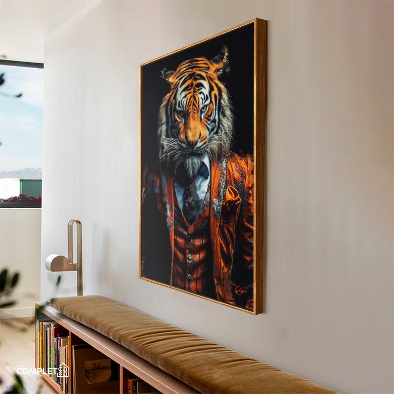 Miniatura: Quadro Tigre de Terno Elegante