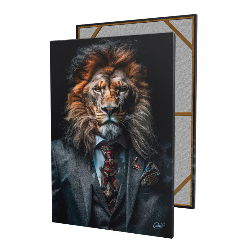 Miniatura: Quadro Leão de Terno Elegante