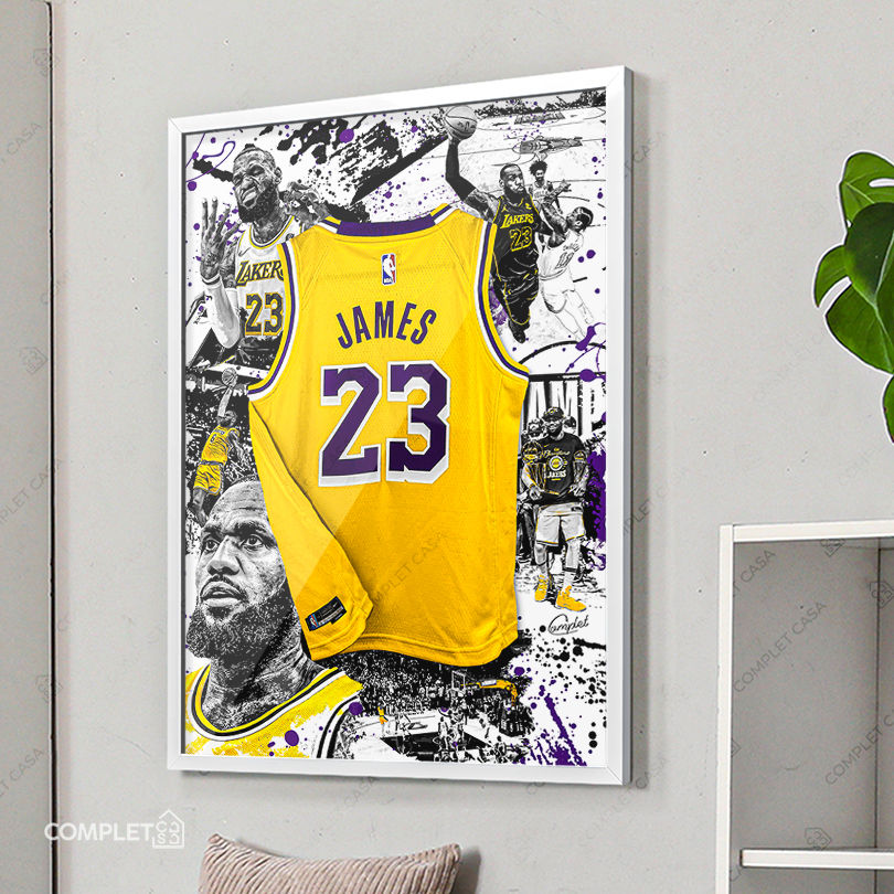 Miniatura: Quadro Camisa 23 James Arte Pintura Amarela