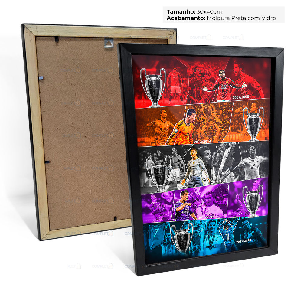 Miniatura: Quadro 5x Campeão da Champions