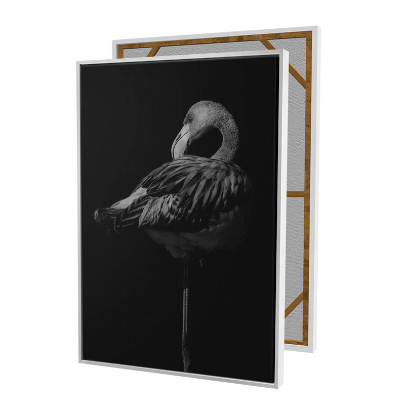 Miniatura: Quadro Elefante Andando Preto e Branco