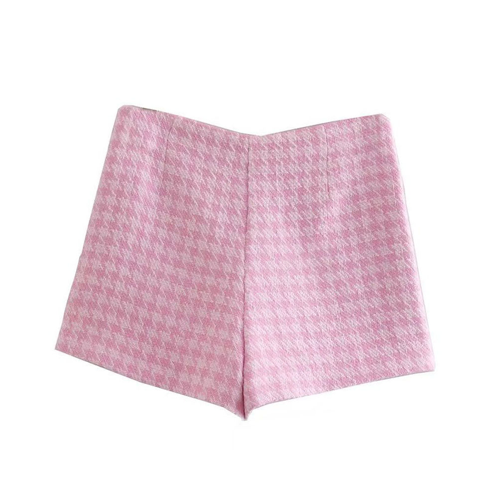 Thumbnail:  Tweed Set 2 Piece Chic Blazer Women Suit Shorts Sets 