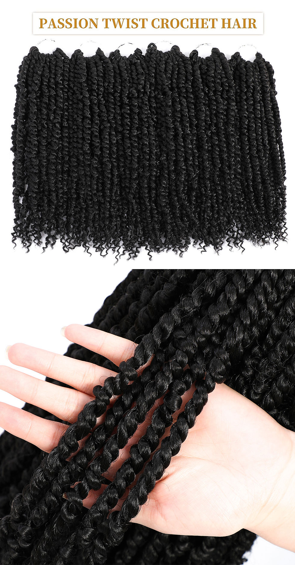 Thumbnail: Passion Twist Crochet Hair 6/8/12/18 Inch Synthetic Pre-twisted Short Passion T