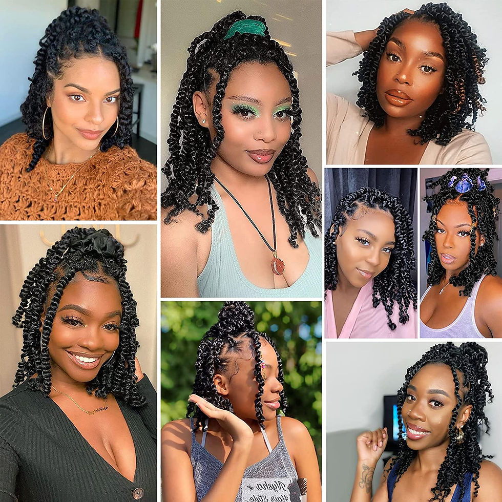 Thumbnail: Passion Twist Crochet Hair 6/8/12/18 Inch Synthetic Pre-twisted Short Passion T