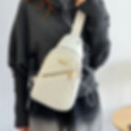 Thumbnail: Neutral Style Backpack for Men and Women with Multiple Color Slanted Fabric