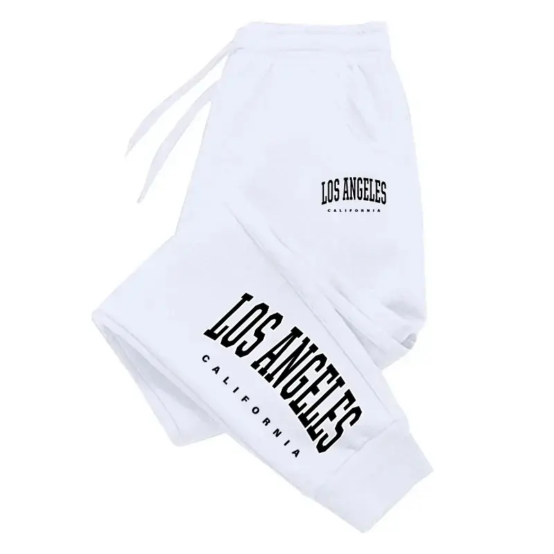 Thumbnail: Los Angeles Womens Mens Sweatpants Elastic Waist Casual Outdoors Jogging Pants 
