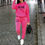 Thumbnail:  Women Autumn Winter Sets 2pcs Hoodies Pants Suit Sports Outfits MILANO Letter 
