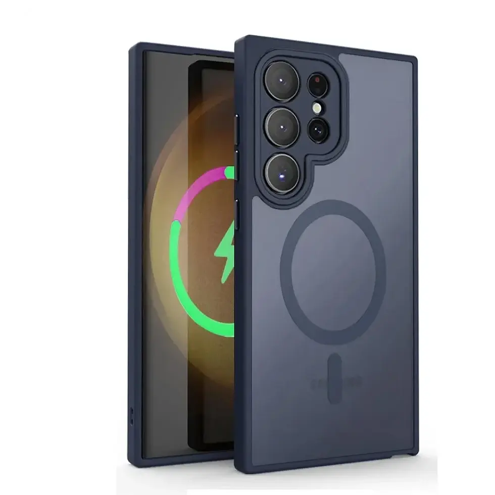 Thumbnail: Magnetic Luxury Matte Case For Samsung Galaxy S25 S24 S23 S22 Ultra Plus Lens