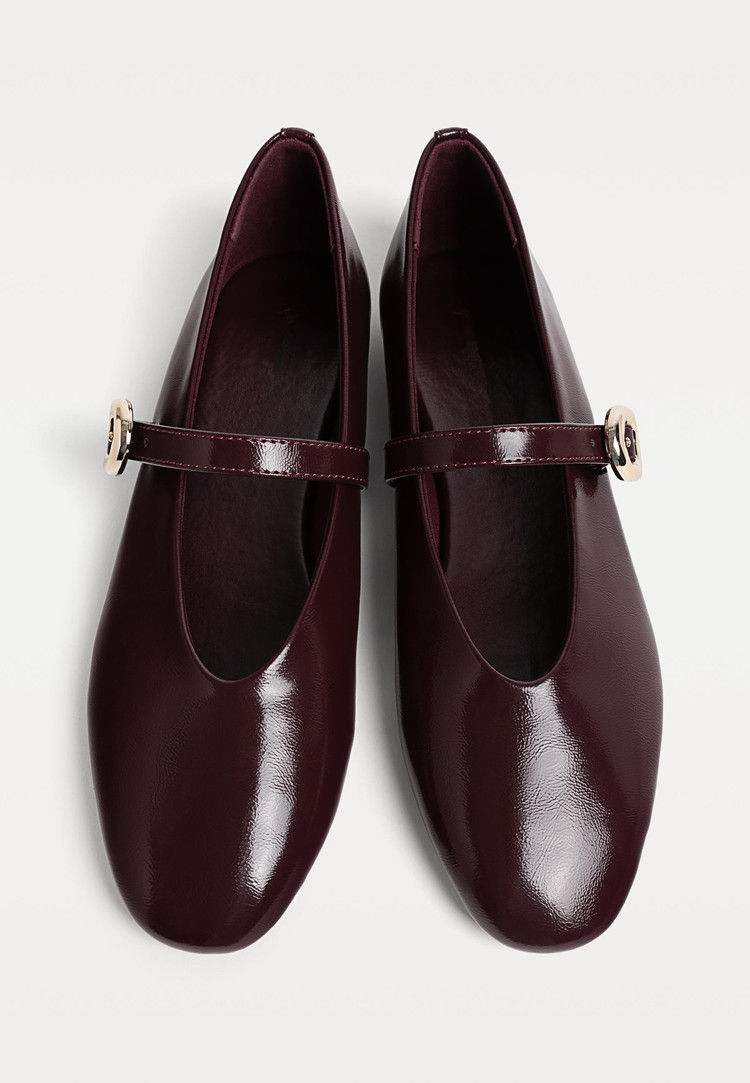 Thumbnail: PU Leather Flats Mary Janes Shoes Women Spring Autumn Elegant Buckle Strap Shoe