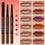 Thumbnail: 6-color Lipliner with Lip Brush Waterproof Sweat Resistant Multi-Col Lip Pencil