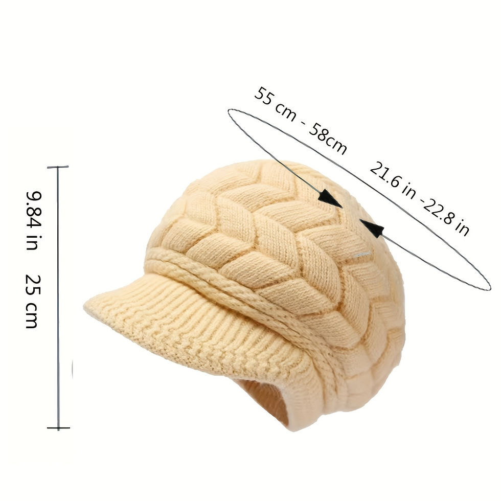 Thumbnail: Retro Women Winter Warm Knitted Cap Cold Weather Running Camping Walking Fashion