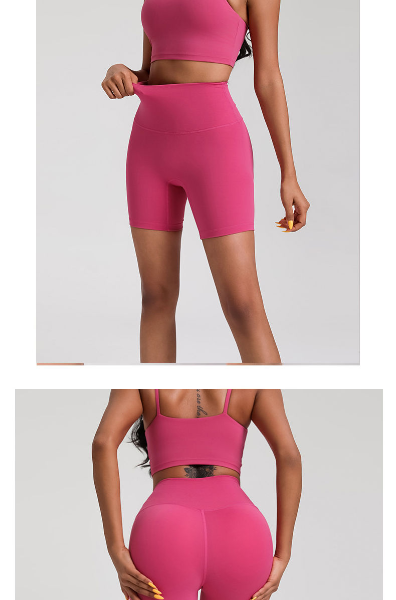 Thumbnail: Solid Color Women Fitness Sports Short High Waist Yoga Short Leg Cycling
