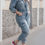 Thumbnail: Women Fashionable Long Sleeved Jumpsuit High Elasticity Tight fitting denim
