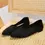 Thumbnail: Women Loafers Pointed Toe Flat Office Boat Solid Color Knitted slip on Shoes