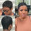 Thumbnail: Women Short Wave Curly Wigs Human  Brazilian Hair Pixie Cut Full Machine Made