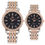 Thumbnail: Casual Watches Men Women Fashion Lovers Watch Rhinestone Stainless Steel Quartz