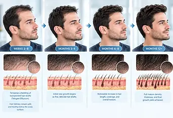 Hair Transplant Growth Timeline Infographic.webp