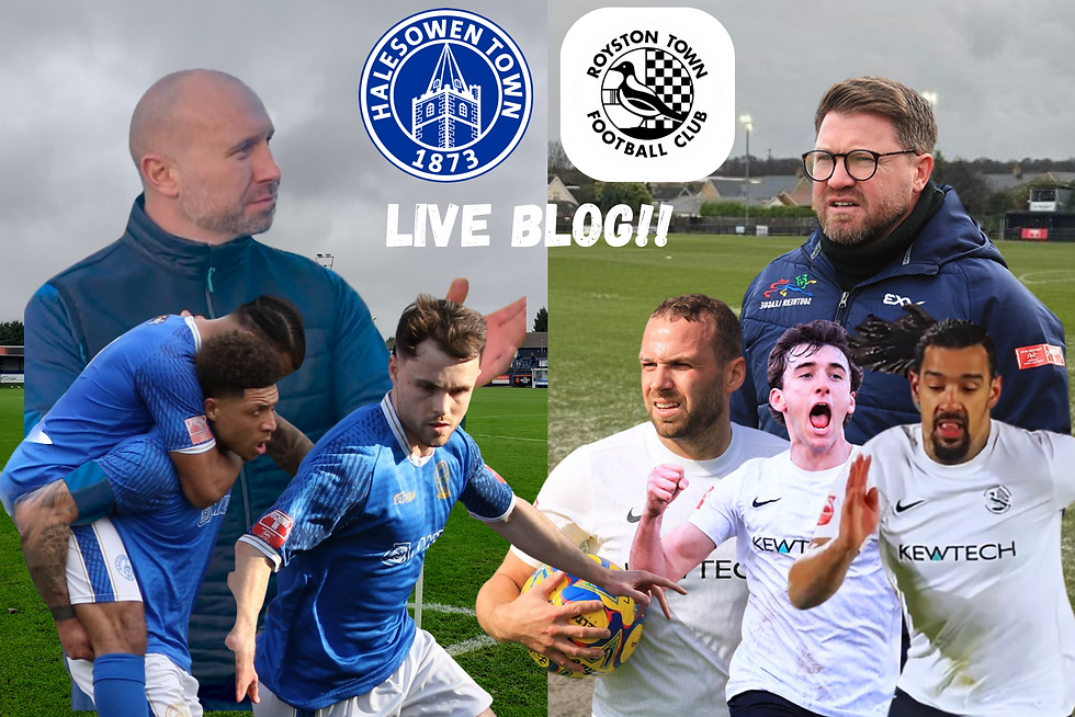 Live Blog - Halesowen Town vs Royston Town