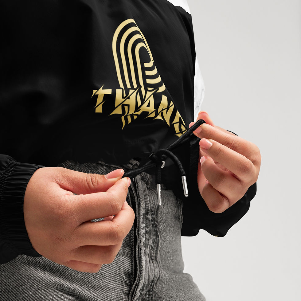 Thumbnail: P-Thang White Marble Women’s Cropped Windbreaker