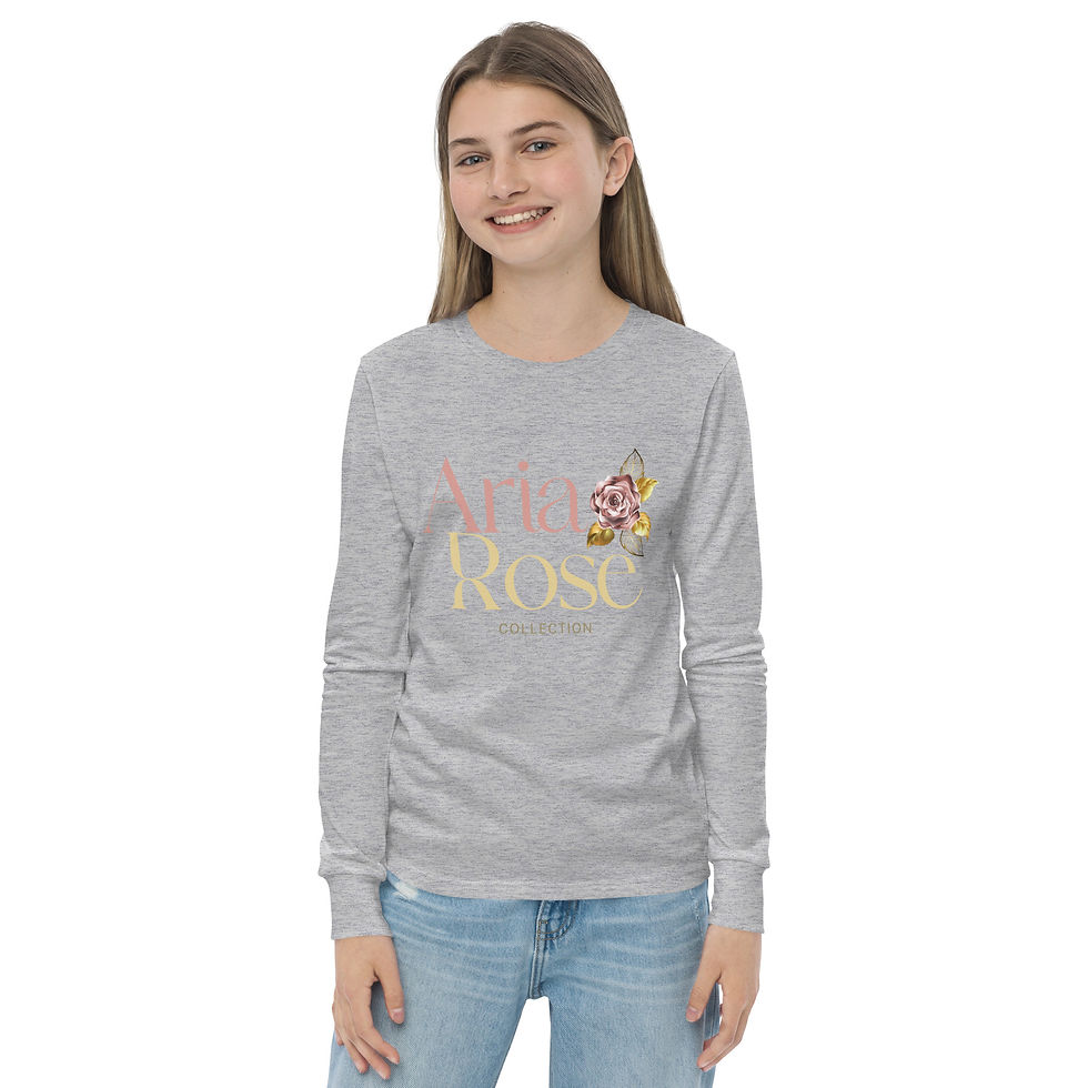 Thumbnail: Aria Rose Gold Youth Long Sleeve Tee