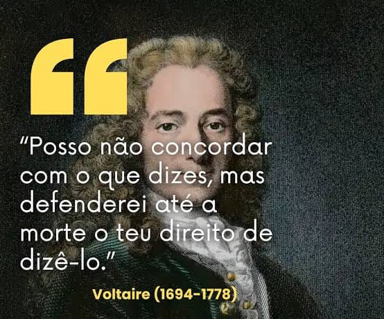 Isso é respeito à liberdade de expressão.