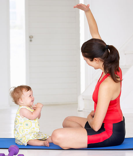 Postpartum mom with her new baby. One of the specialties at Anewu Physical Therapy