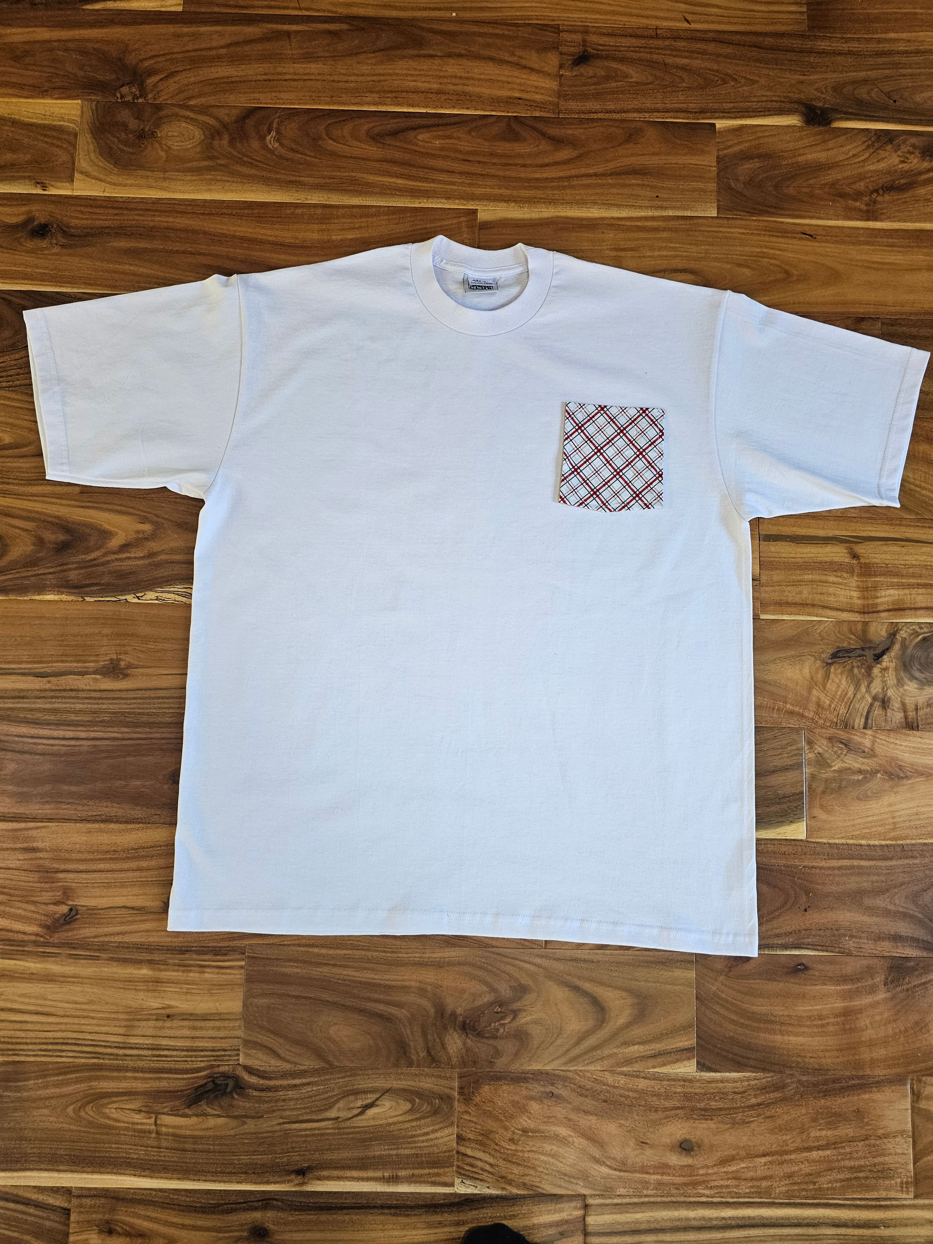 Red Plaid Argyle Pocket T