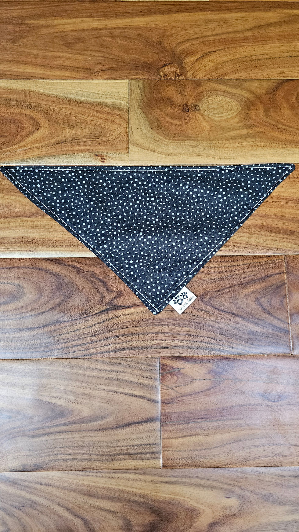 Black Poke O Dots Dog Bandana