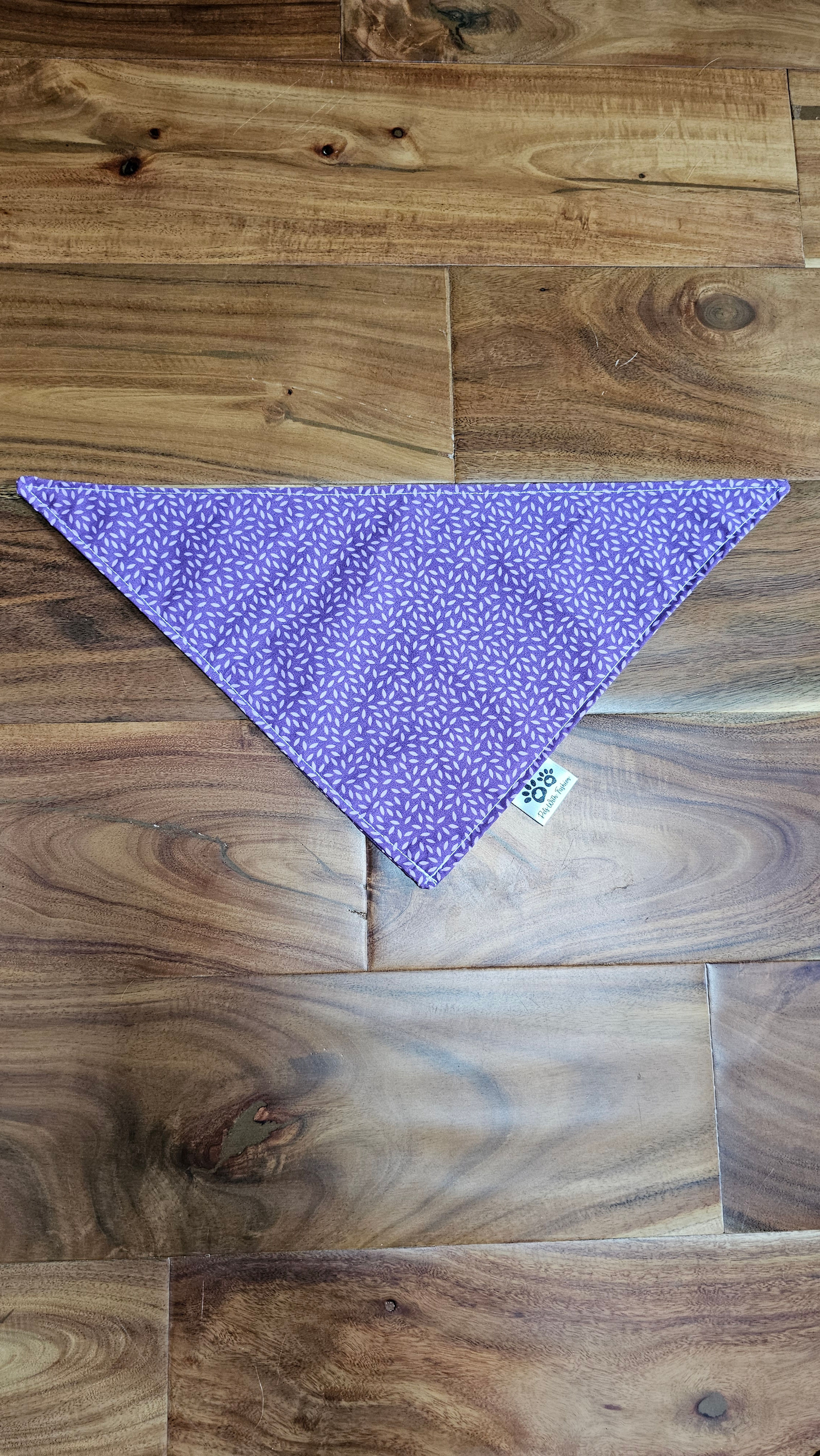 Purple Petals Dog Bandana 