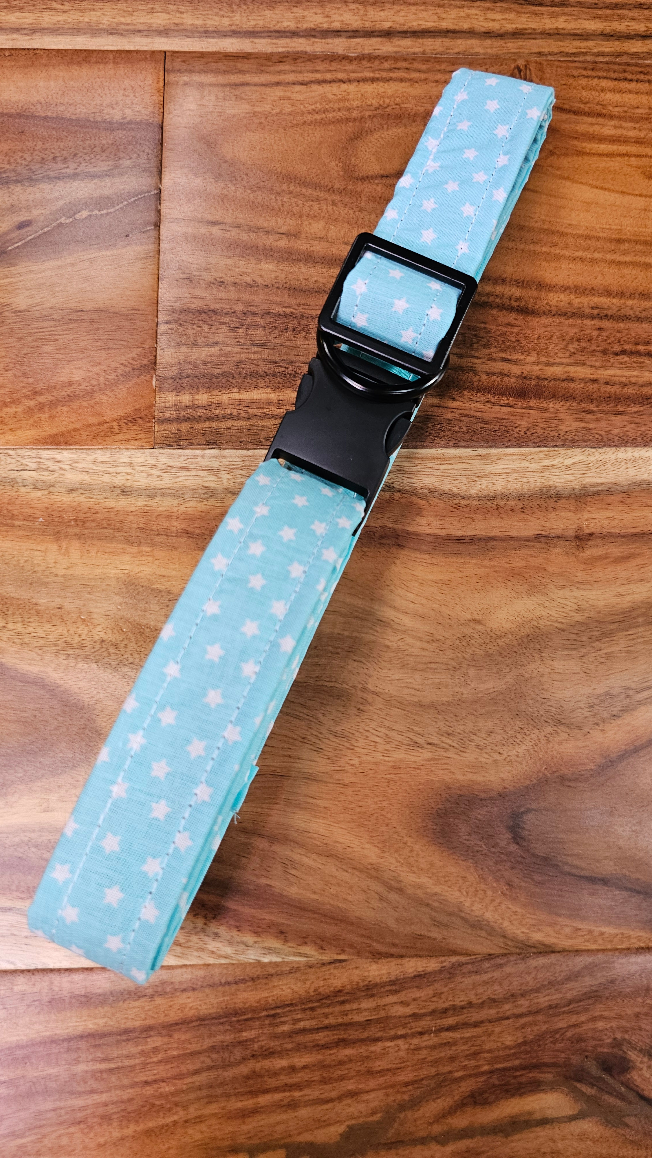 Teal star Dog Collar