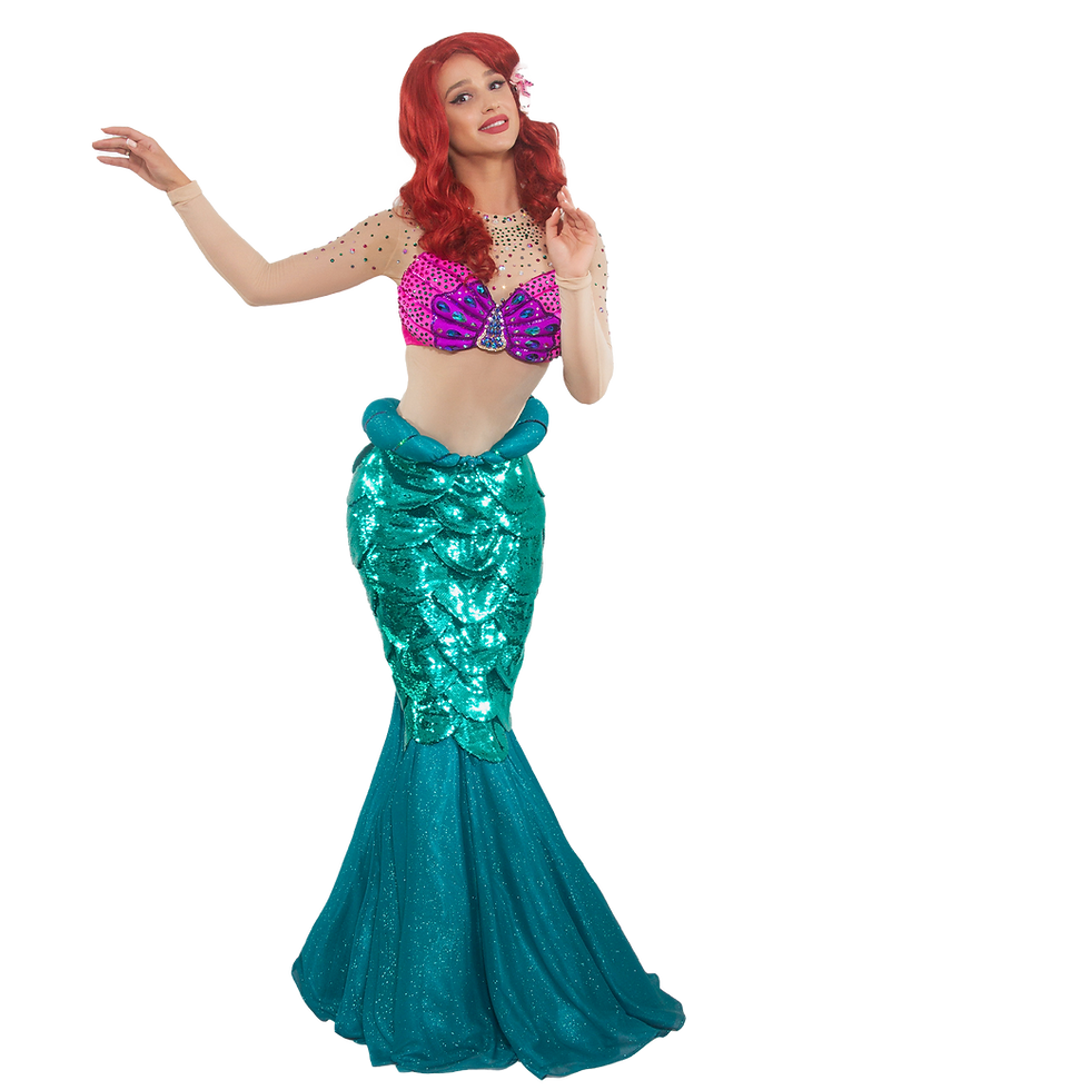 Ariel captivates guests with her ocean adventures, playful spirit, and magical moments that make every celebration unforgettable.
