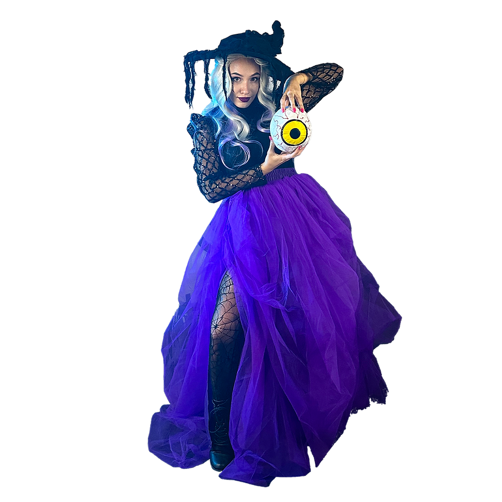 Witch adds Halloween style, fun games, and light magic tricks, making her great for schools, young kids, and spooky parties.
